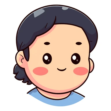person with blushing cheeks sticker