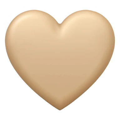 Beige heart sticker