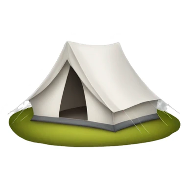 White camping tent sticker