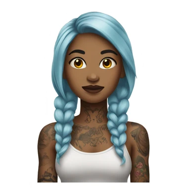 girl with tattoos sticker