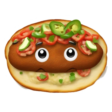 Mexican molletes with chorizo sticker