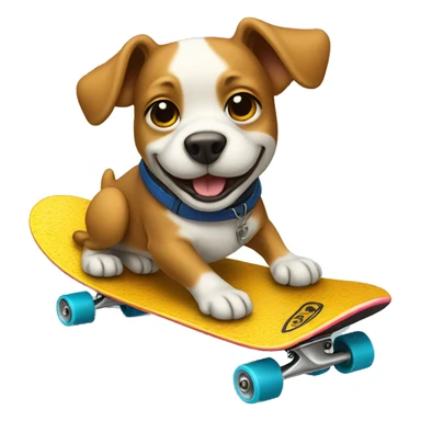 Dog riding a skateboard  sticker