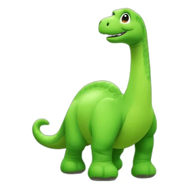 H&M green brontosaurus cuddly toy sticker