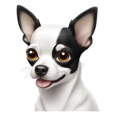black and white chihuahua sticker