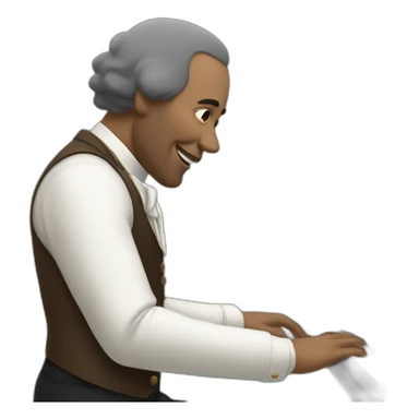 Monsieur fraize playing piano sticker