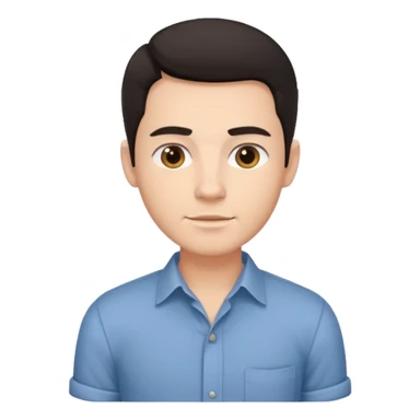 male in rolled sleeve shirt sticker