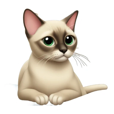 Siamese cat watching tv  sticker
