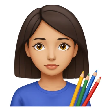 the girl draws connections between people sticker