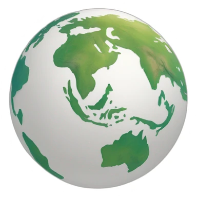 globe with asia side sticker