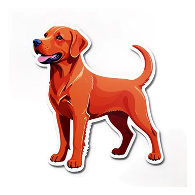 Red Labrador  sticker