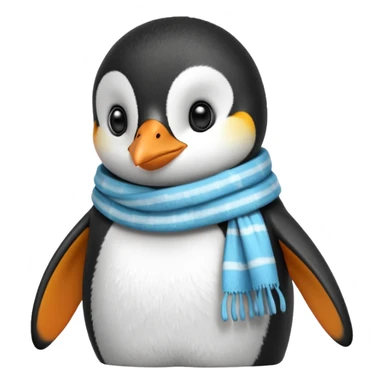 penguin with different scarf single-color  sticker