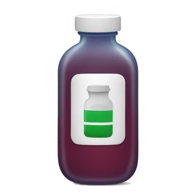 medicine bottle with liquid sticker