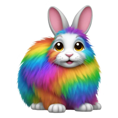 Rainbow rabbit  sticker