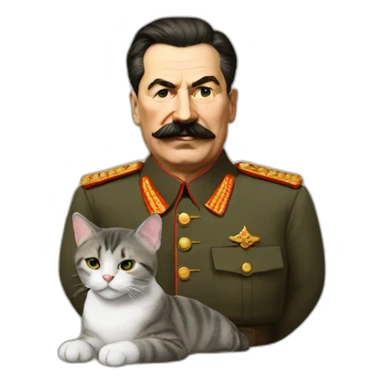 Stalin with cat sticker