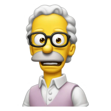 Homer simson avec deux donuts à la place des yeux sticker