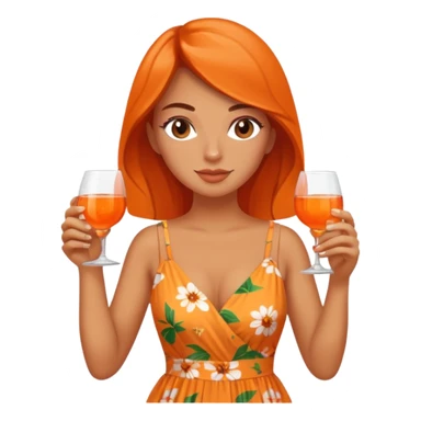 Erin Higginbotham drinking an aperol spritz sticker