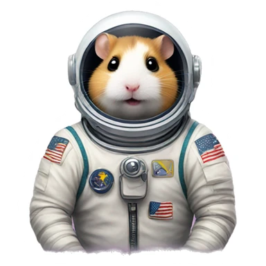 hamster astronaut sticker