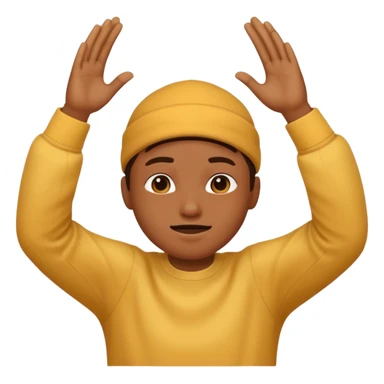 Emoji doing a 🙂‍↕️ and a dab at the same time sticker