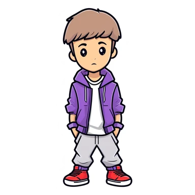 2019  Justin bieber,  canadian singer & musician , hyperrealistic, mirco-detailed, vivid, bold colors, flat layout, full view, sticker design
 Must be 8k hd, 8000x8000px resolution. Must use very thin transparent smooth lines sticker