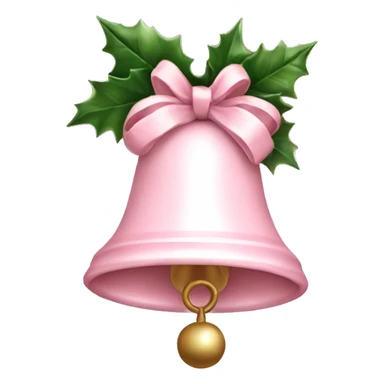 christmas bell pale pink mood sticker