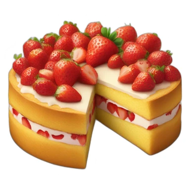 Torta con fresas sticker