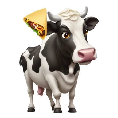 Cow eating Taco Bell sticker