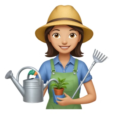 woman gardener  sticker