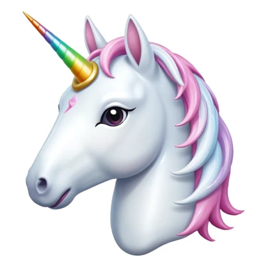 Totally white unicorn sticker