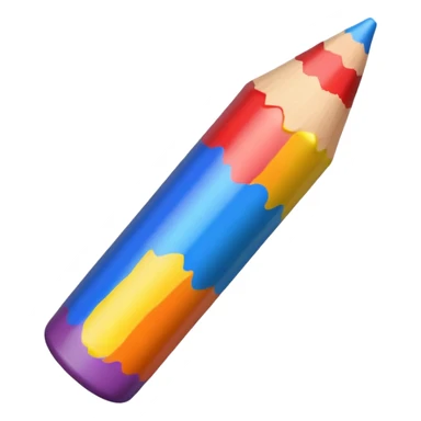 rainbow crayon sticker