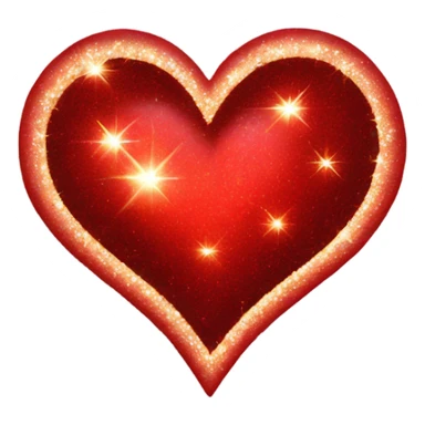 Sparkling red hearts sticker