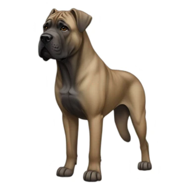 dog Cane Corso color fawn full body sticker