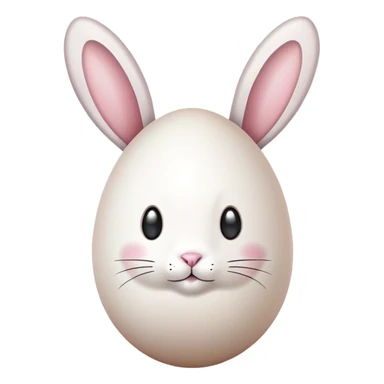 An egg with bunny ears, Easter themed sticker