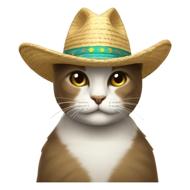 Gato con u sombrero sticker