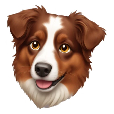 Red Australian shepherd  sticker