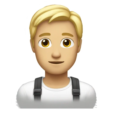 minimalistic white solo sticker