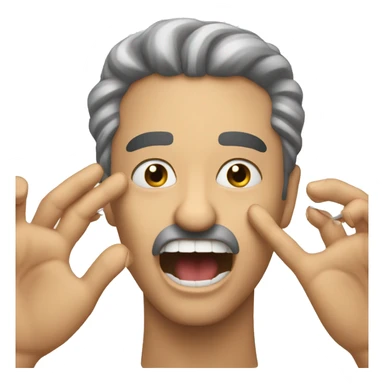 nervously biting nails  sticker