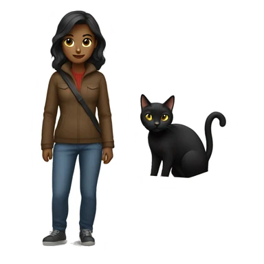 Black cat female with Stanley termos  sticker