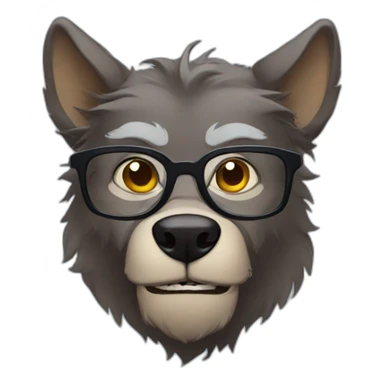 Werewolf with Glasses sticker