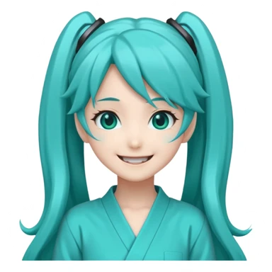 Hatsune miku with wicked smile sticker