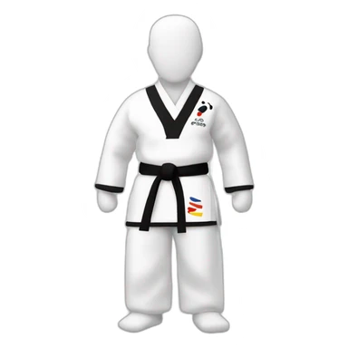 Taekwondo dobok sticker