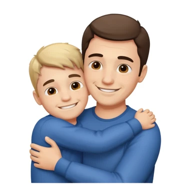 father and son hugging sticker