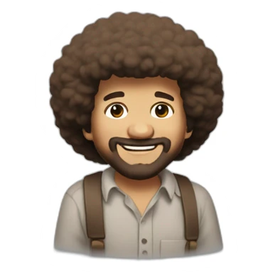 cute bob ross sticker