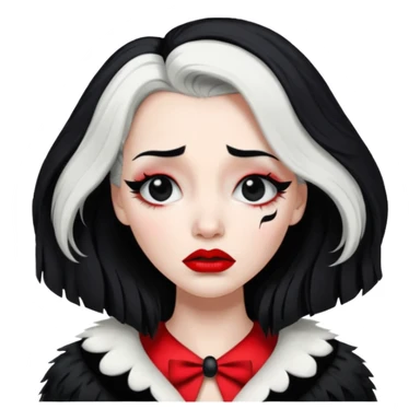 Cruella de vi crying sticker