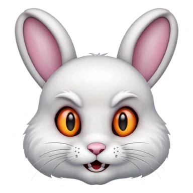 A bunny with a evil smile sticker