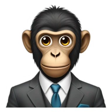 monkey dressed up in suit and tie sticker
