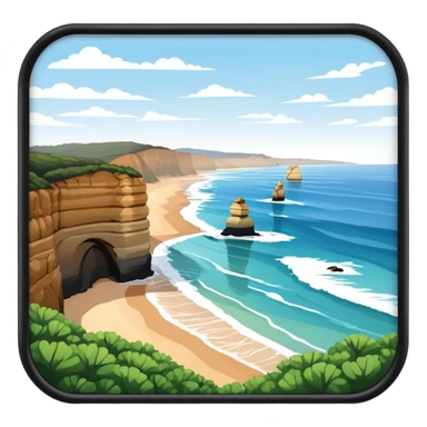 great ocean road, australia  sticker