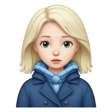 very cold girl sticker