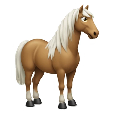 Geschecktes Pferd dick sticker