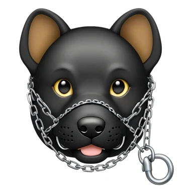 muzzle with leash sticker