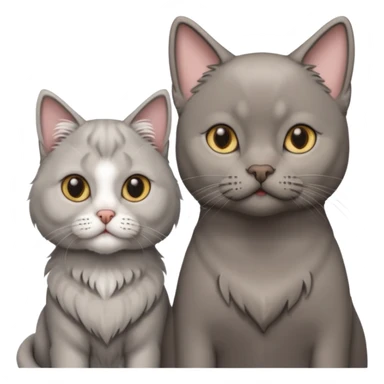 weimaraner dog and Persian cat   sticker